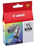 Canon 2x BCI-15 BK schwarz Druckerpatronen, 2er-Set