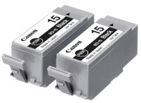 Canon 2x BCI-15 BK schwarz Druckerpatronen, 2er-Set