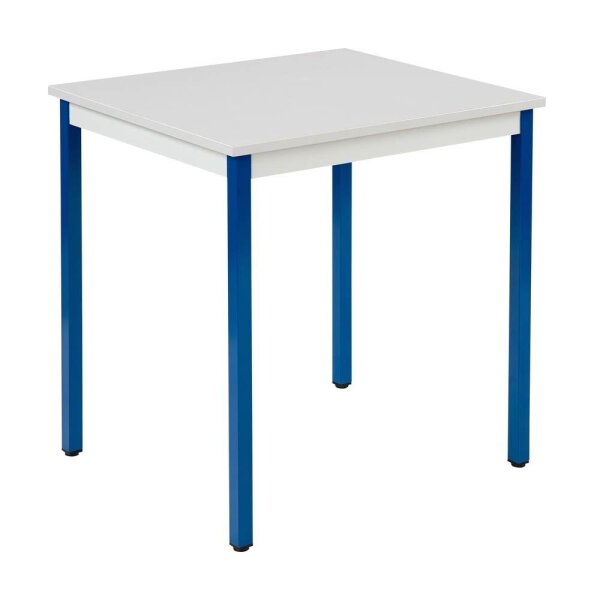 SODEMATUB Mehrzwecktisch lichtgrau, blau rechteckig, Vierkantrohr blau, 70,0 x 60,0 x 74,0 cm