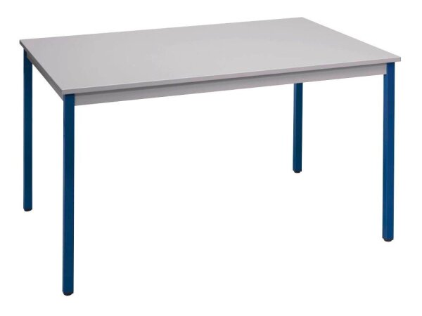 SODEMATUB Mehrzwecktisch lichtgrau, blau rechteckig, Vierkantrohr blau, 140,0 x 70,0 x 74,0 cm