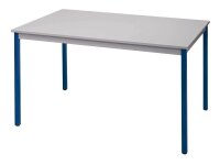 SODEMATUB Mehrzwecktisch lichtgrau, blau rechteckig, Vierkantrohr blau, 160,0 x 80,0 x 74,0 cm