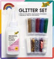 folia Bastelset Glitterset mehrfarbig