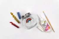 folia Bastelset Glitterset mehrfarbig