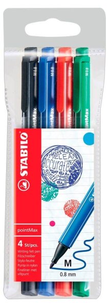 STABILO pointMax Filzstifte farbsortiert, 4 St.