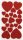 folia Moosgummi Glitter Herzen rot und silber 40 St.
