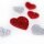 folia Moosgummi Glitter Herzen rot und silber 40 St.