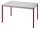 SODEMATUB Mehrzwecktisch lichtgrau, rot rechteckig, Vierkantrohr rot, 160,0 x 80,0 x 74,0 cm