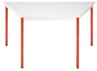 SODEMATUB Mehrzwecktisch lichtgrau, rot Trapezform,...