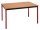 SODEMATUB Mehrzwecktisch buche, rot rechteckig, Vierkantrohr rot, 160,0 x 80,0 x 74,0 cm