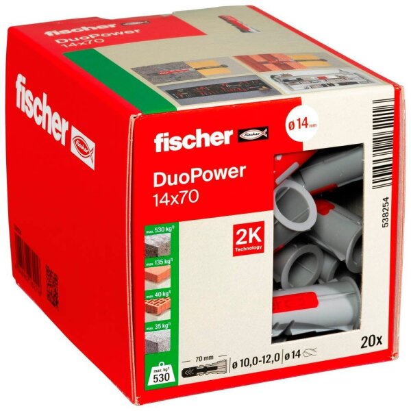 fischer DuoPower 14x70 2K 538254 Universaldübel Ø 14 mm x 70 mm, 20 St.