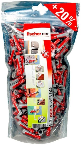 fischer Big Pack - DuoPower 6x30 2K 536382 Universaldübel Ø 6 mm x 30 mm, 240 St.