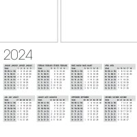 SIGEL Schreibtischunterlage MONATSPLANER 2020/2021/2022 schwarz/weiß Papier 59,5