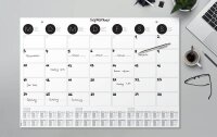 SIGEL Schreibtischunterlage MONATSPLANER 2020/2021/2022 schwarz/weiß Papier 59,5