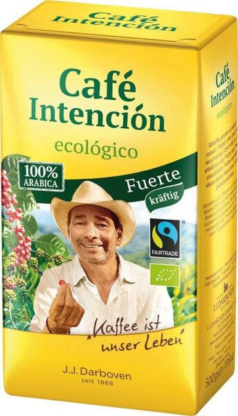Café Intención ecológico Fuerte Bio-Kaffee, gemahlen, Arabicabohnen kräftig, 500 g