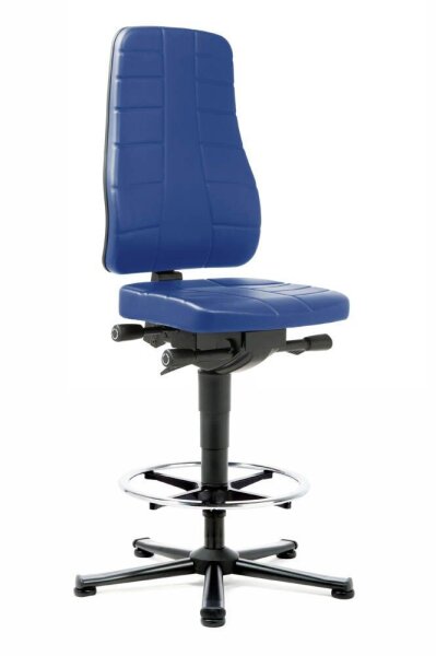 bimos Arbeitsdrehstuhl All-In-One blau Kunstleder