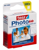 tesa Photo doppelseitige Klebepads, 1,2 x 1,3 cm, 500 St.