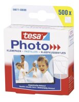 tesa Photo doppelseitige Klebepads, 1,2 x 1,3 cm, 500 St.