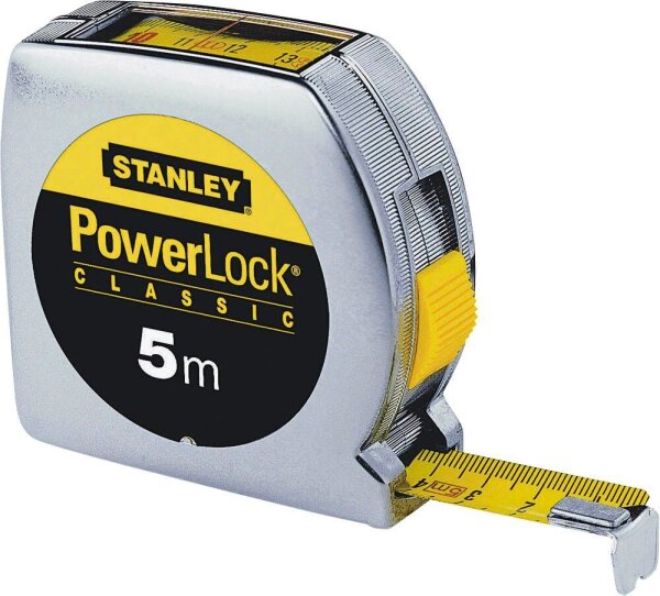 STANLEY Maßband Powerlock 0-33-932, Stahl 5 m