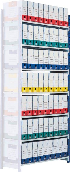 PAPERFLOW Anbau-Schwerlastregal RangEco 7213S blau 100,0 x 34,0 x 200,0 cm