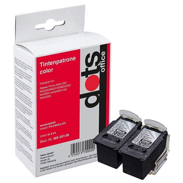 dots  schwarz, color Druckerpatronen kompatibel zu Canon PG-540/CL-541