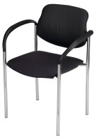 Nowy Styl Besucherstühle Styl schwarz Leder, 2 St.