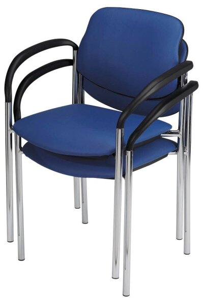 Nowy Styl Besucherstühle Styl blau Leder, 2 St.