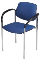 Nowy Styl Besucherstühle Styl blau Leder, 2 St.