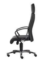 Nowy Styl Chefsessel Eco Lux Leder schwarz, Gestell chrom