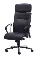 Nowy Styl Chefsessel Neo Leder schwarz, Gestell chrom