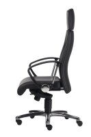 Nowy Styl Chefsessel Neo Leder schwarz, Gestell chrom