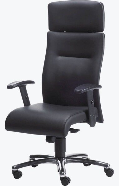 Nowy Styl Chefsessel Neo Leder schwarz, Gestell chrom