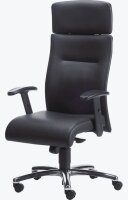Nowy Styl Chefsessel Neo Leder schwarz, Gestell chrom