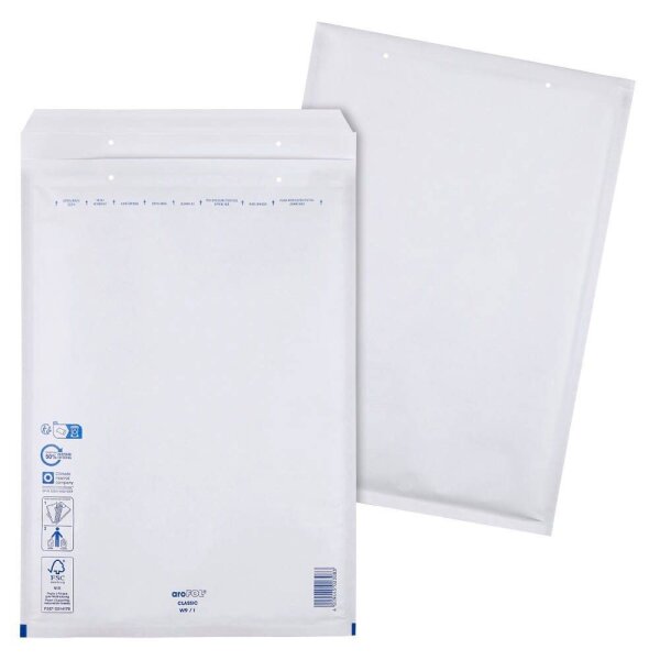 aroFOL® CLASSIC Luftpolstertaschen W9/I weiß für DIN E4, 50 St.