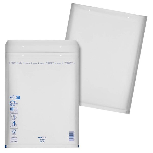 aroFOL® CLASSIC Luftpolstertaschen W8/H weiß für DIN C4, 100 St.