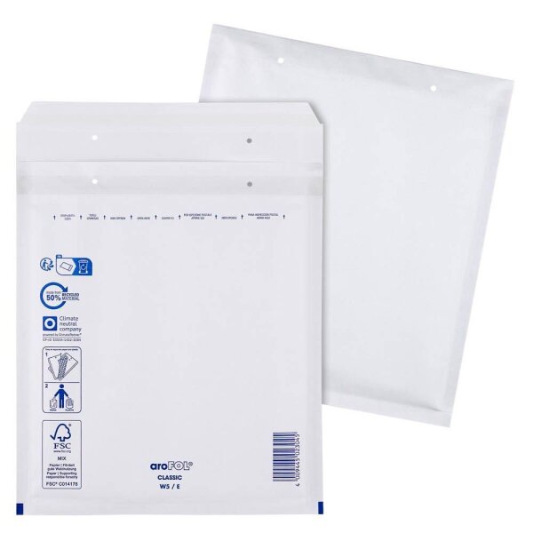 aroFOL® CLASSIC Luftpolstertaschen W5/E weiß für DIN C5, 100 St.