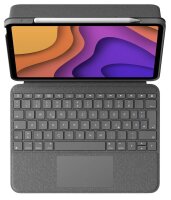 Logitech FOLIO TOUCH Tablet-Tastatur grau geeignet für Apple iPad Air 4. Gen (2020), Apple iPad Air 5. Gen (2022), Apple iPad Air 11" (M2), Apple iPad Air 11" (M3)