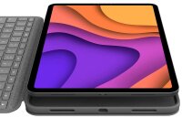 Logitech FOLIO TOUCH Tablet-Tastatur grau geeignet für Apple iPad Air 4. Gen (2020), Apple iPad Air 5. Gen (2022), Apple iPad Air 11" (M2), Apple iPad Air 11" (M3)