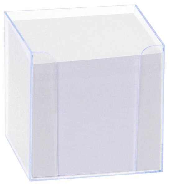 folia Zettelbox LUXBOX transparent inkl. 800 Notizzettel weiß, 1 St.