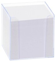 folia Zettelbox LUXBOX transparent inkl. 800 Notizzettel...