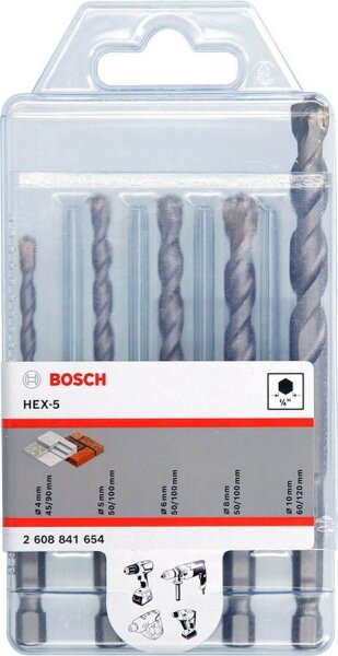 BOSCH Betonbohrer-Set HEX-5, 5-teilig