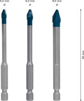 BOSCH Fliesenbohrer-Set EXPERT HEX-9 HardCeramic, 3-teilig