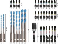 BOSCH Bohrer- und Bit-Set PRO Impact Mixed, 35-teilig