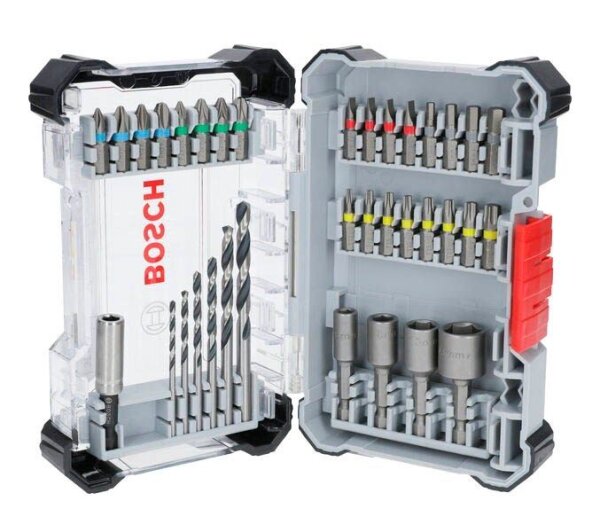 BOSCH Bohrer- und Bit-Set Extra Hard & Metal, 35-teilig