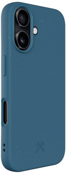 WOODCESSORIES Bio Case Handy-Cover für Apple iPhone 16 navy