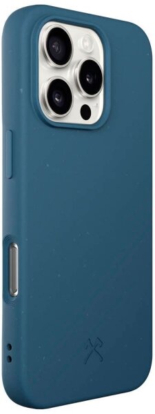 WOODCESSORIES Bio Case Handy-Cover für Apple iPhone 16 Pro navy