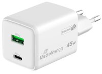 MediaRange 45W USB A/USB C Quick Charge Ladeadapter...