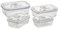 caso® Vakuumbehälter-Set VacuBoxx E-Set transparent 0,37/0,6/1,0/1,5 l, 1 Set