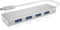 RaidSonic ICY BOX® USB-Hub IB-HUB1425-C3 4-fach silber