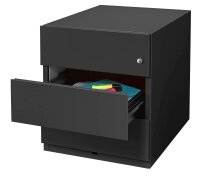 BISLEY Note Rollcontainer schwarz 3 Auszüge 42,0 x 56,5 x 49,5 cm