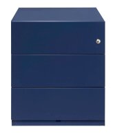 BISLEY Note Rollcontainer oxfordblau 3 Auszüge 42,0 x 56,5 x 49,5 cm